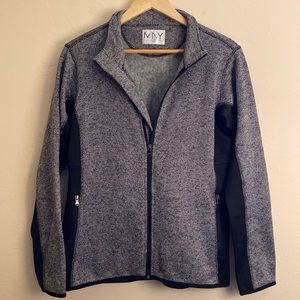 Marc New York- Zip-up Chevron Sweater Jacket, M, EUC